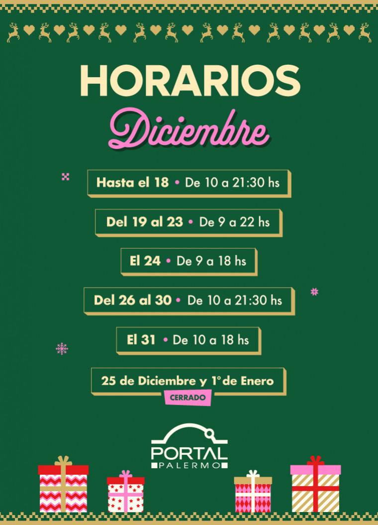 Horarios diciembre
